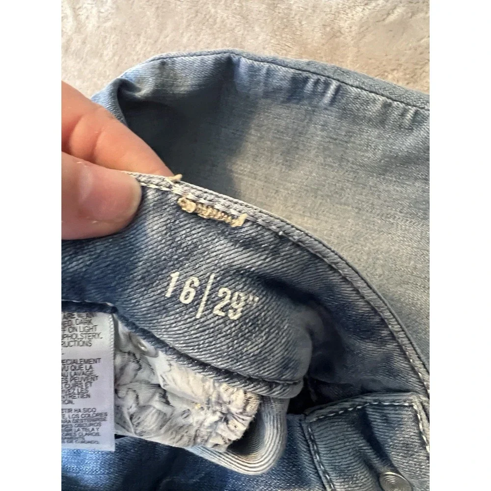Tommy Bahama Womens Jeans Size 16/29 Blue Leila Indigo Mid Rise Slim Boyfriend